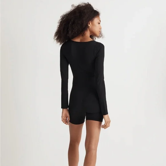 Madewell Knit Long-Sleeve Biker Unitard - Picture 4 of 5